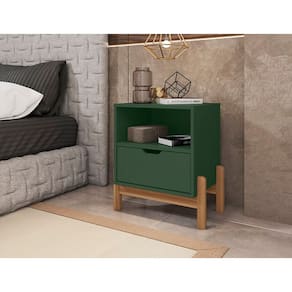 Mesa De Cabeceira Antares Verde Oliva - Casa D Móveis