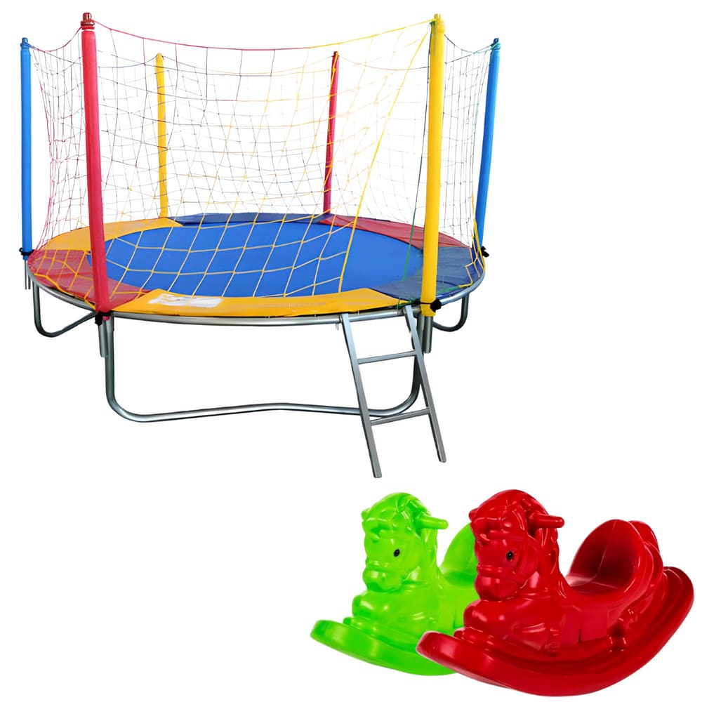Kit Cama Elástica 2,30m 2 Gangorra 1 Lugar