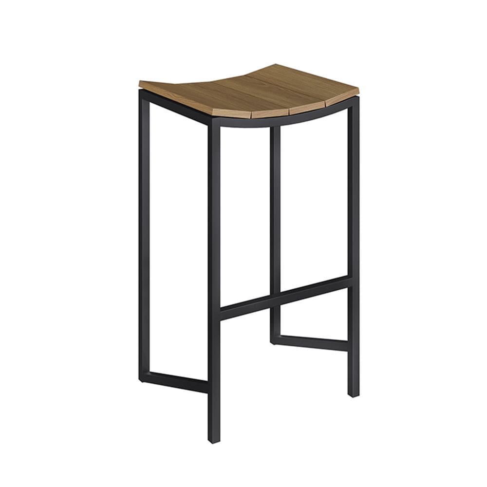 Banqueta Escama sem Encosto - Olmo/Preto