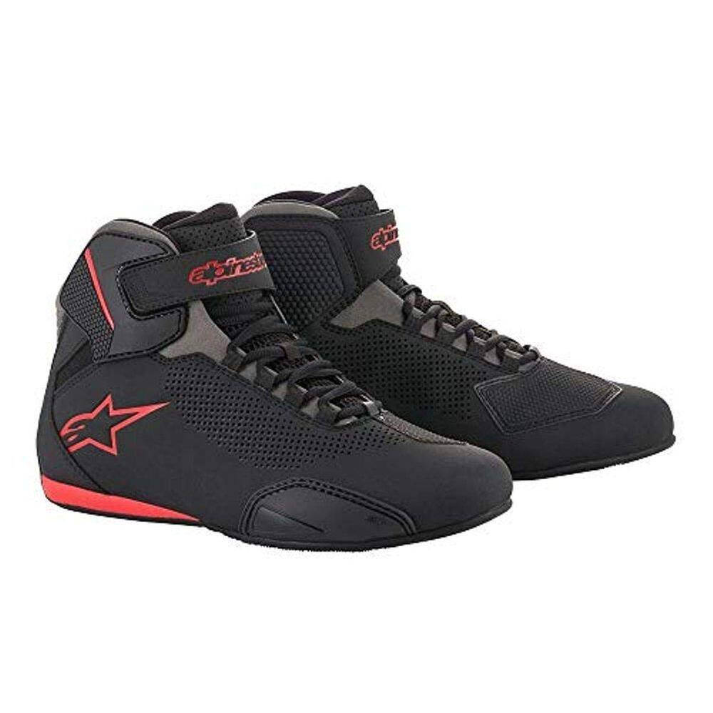 Sapato de motocicleta Alpinestars Sektor Vented para homens preto/cinza/vermelho