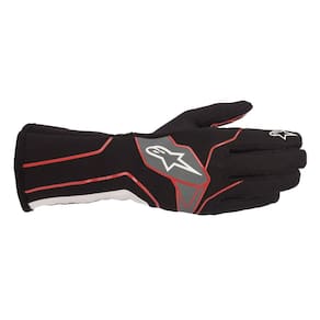 Luvas de karting Alpinestars Tech-1 K V2 tamanho pequenas pretas/vermelhas/brancas