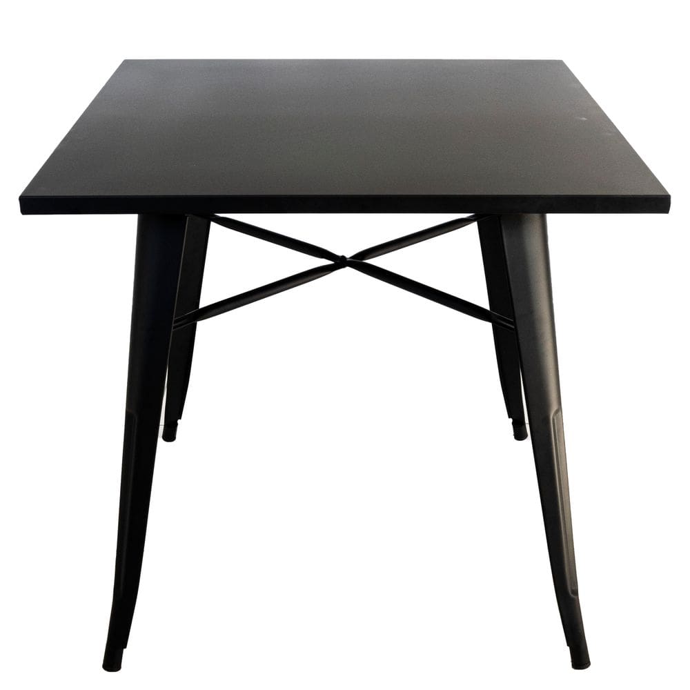Mesa Bar Restaurante Quadrada Tolix Iron Preto 80x80