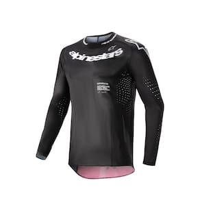 Camisola Alpinestars Supertech Ward Preta/Vermelha Berry 2X