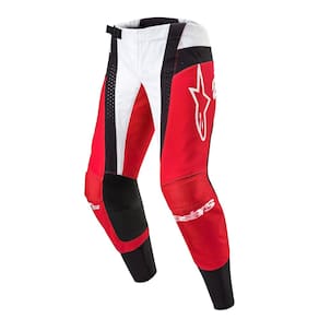 Calças Alpinestars Techstar Ocuri Mars Vermelha/Branca/Preta Tamanho 30