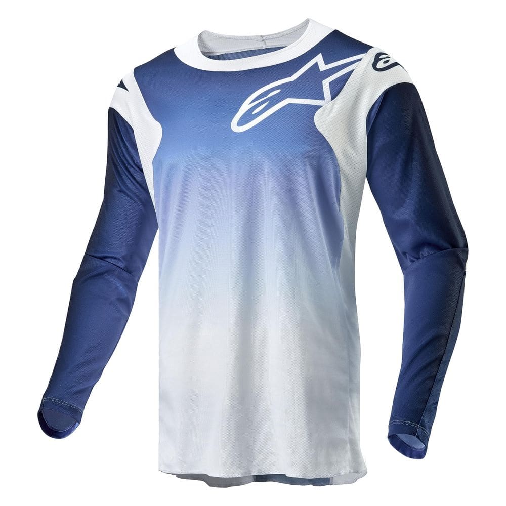 Jersey Alpinestars Racer Hoen branco/azul escuro/azul claro XL