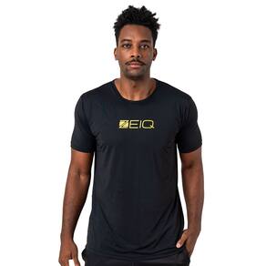 Camiseta Zeiq Esportiva Slim Dry Preta e Dourado