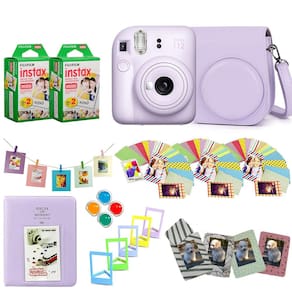 Câmera instantânea Fujifilm Instax Mini 12 lilás roxa + pacote