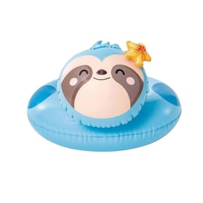 Boia Infantil Redonda Inflável Animal Azul 58X55Cm Intex