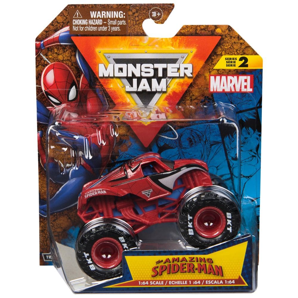 Monster Truck Monster Jam Marvel Spider-Man 1:64 fundido sob pressão