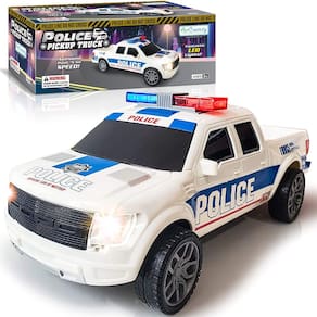 Caminhonete Police Car ArtCreativity com faróis e sirenes de LED