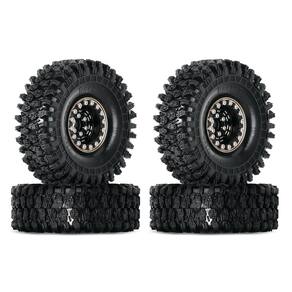 Conjunto de pneus 4 peças 1.0 Brass Beadlock para carro 1/18 TRX4M 1/24 RC