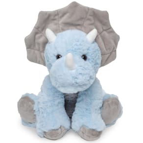 Brinquedo de pelúcia Bearington Tracer The Triceratops Dino 29 cm de altura