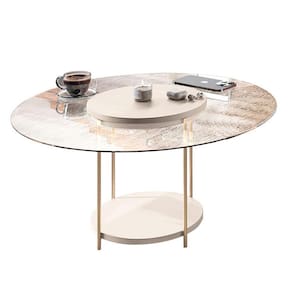 Mesa de Centro Sky com Tampo de Vidro Off White - HB Móveis