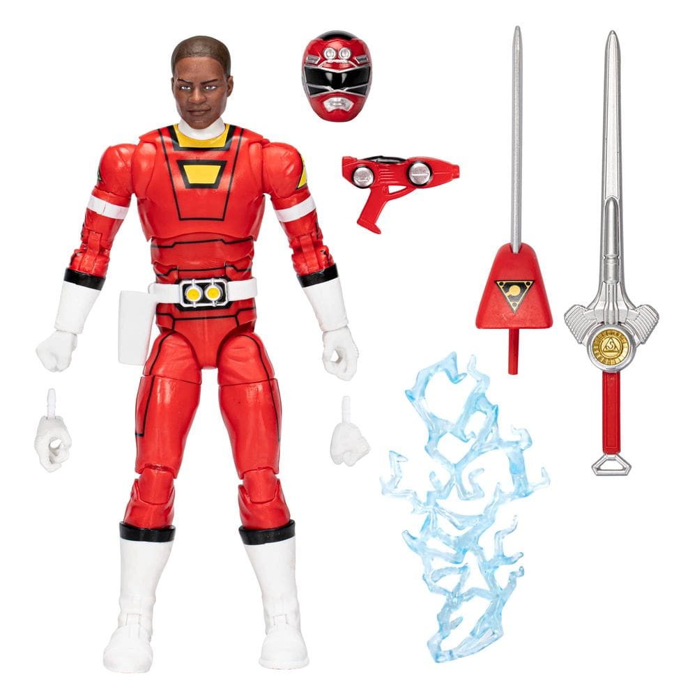 Boneco de ação Power Rangers Lightning Turbo vermelho 15cm