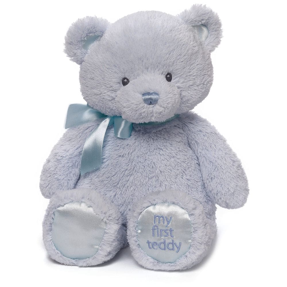 Brinquedo de pelúcia GUND Baby My First Teddy Bear azul 38cm