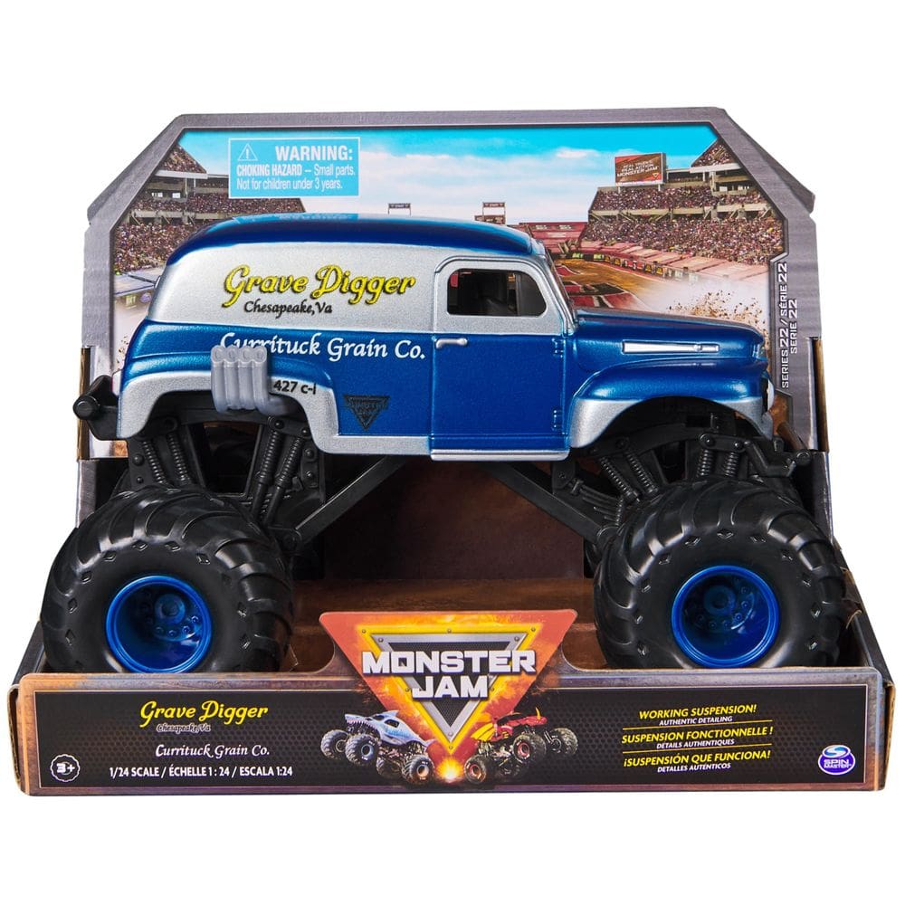 Toy Monster Truck Monster Jam Grave Digger em escala 1:24