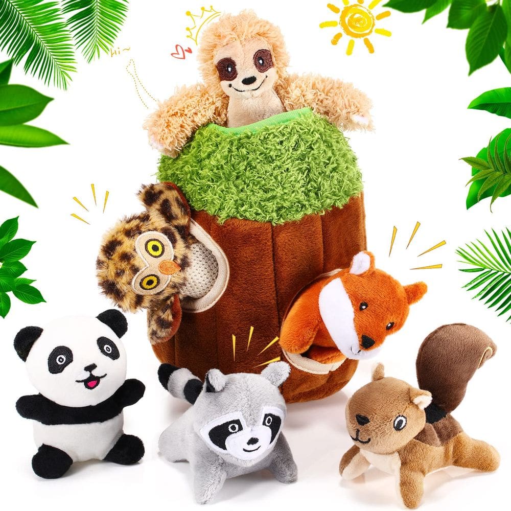 Brinquedos de esconde-esconde para cães Skylety, 7 peças para cães pequenos e médios