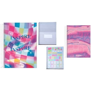 Caderno Espiral. Univ. CP 80 Folhas - Energy Color Jandaia