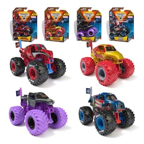 Caminhão Toy Monster Jam Marvel com 4 unidades fundidas sob pressão em escala 1:64