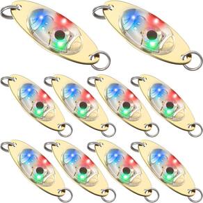 Iscas de pesca LED Skylety Flasher Bait, 20 unidades para água salgada