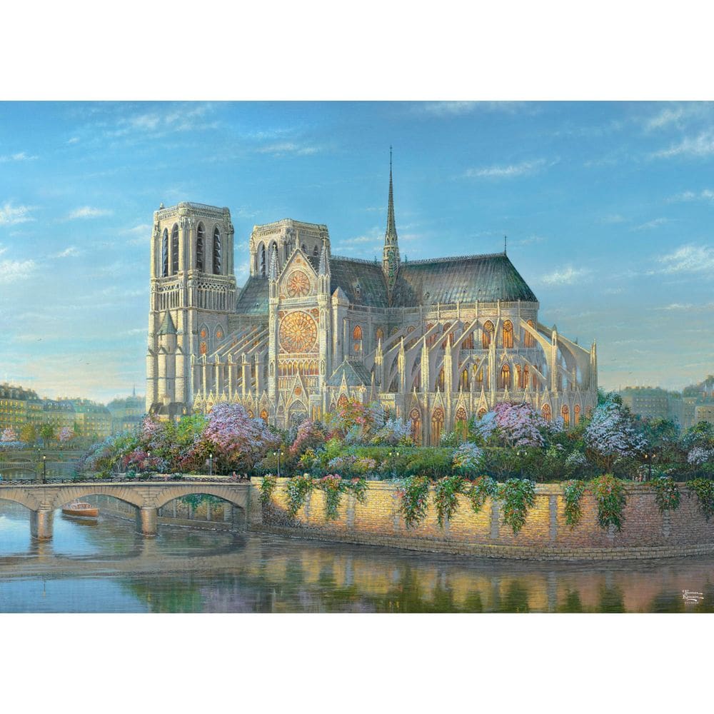 Quebra-cabeça Ceaco Thomas Kinkade Notre Dame 1000 peças