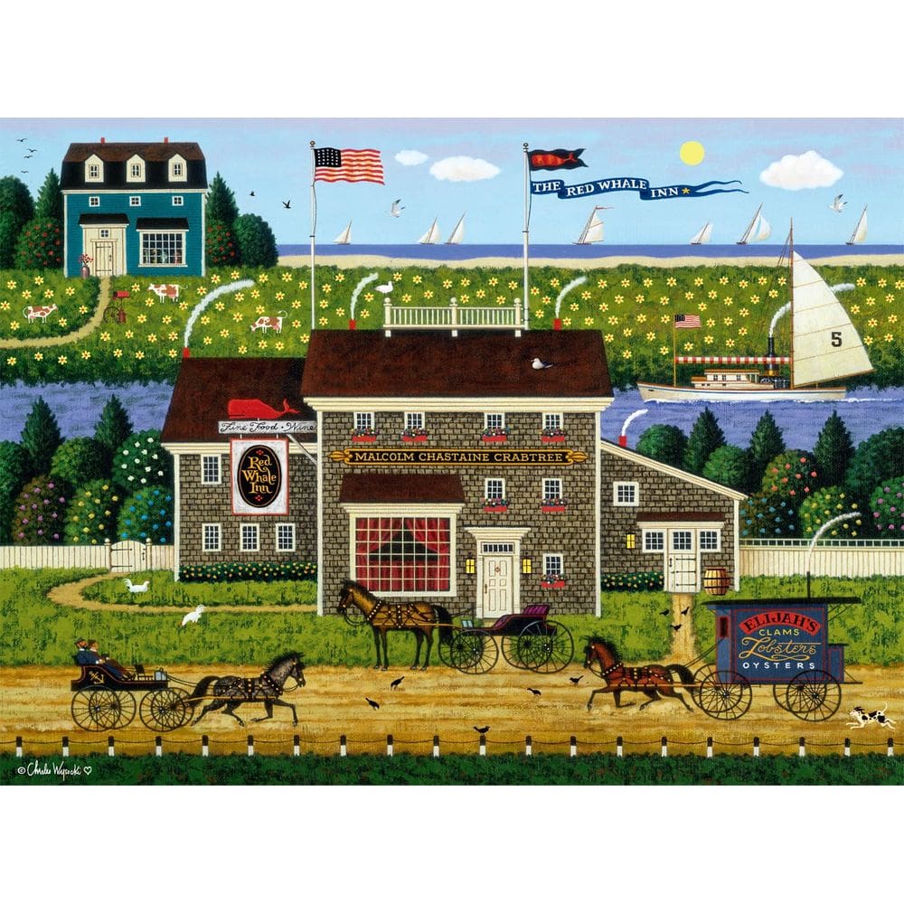 Quebra-cabeça Buffalo Games Charles Wysocki Red Whale Inn