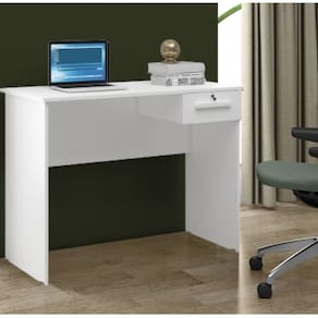 Escrivaninha Mesa com Gaveta Hanna 105cm X 80cm Branco