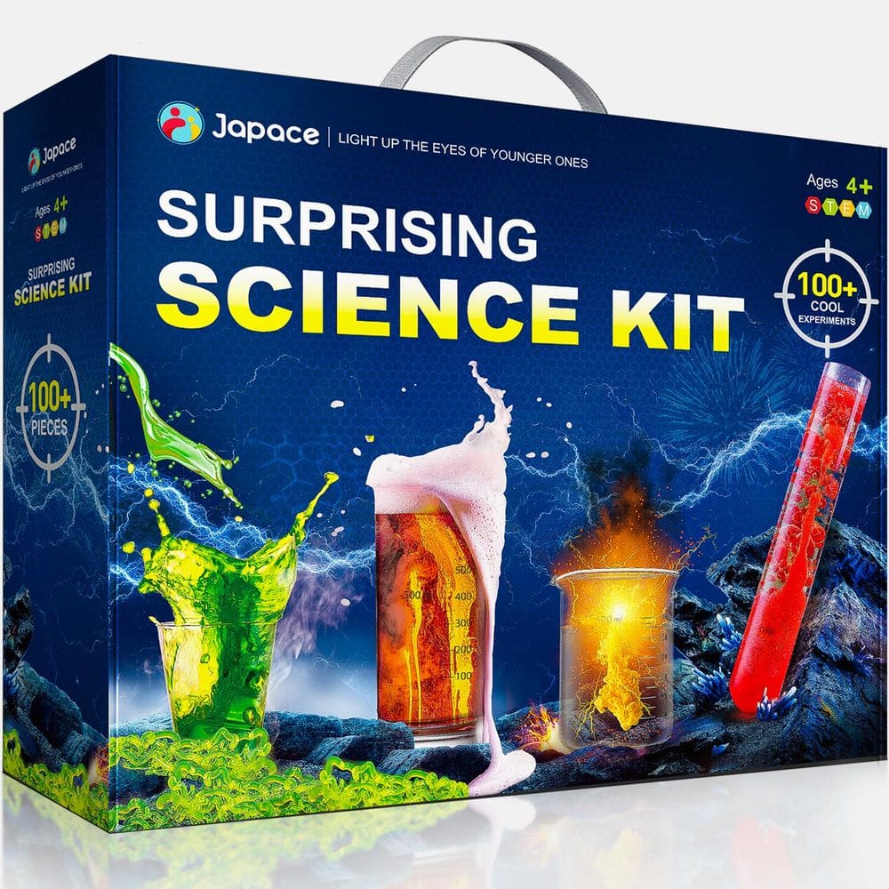 Kit científico Japace 100+ experimentos para crianças de 4 a 12 anos