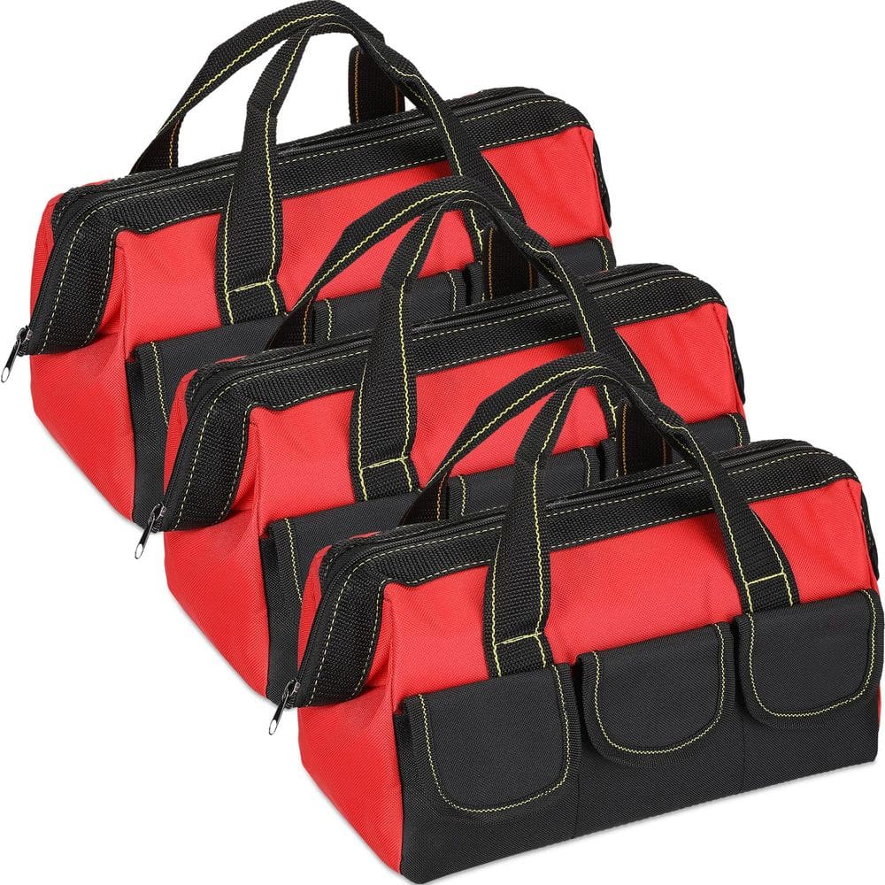 Bolsa de ferramentas Sanwuta, pacote com 3 para homens, impermeável com fundo rígido de 16 polegadas