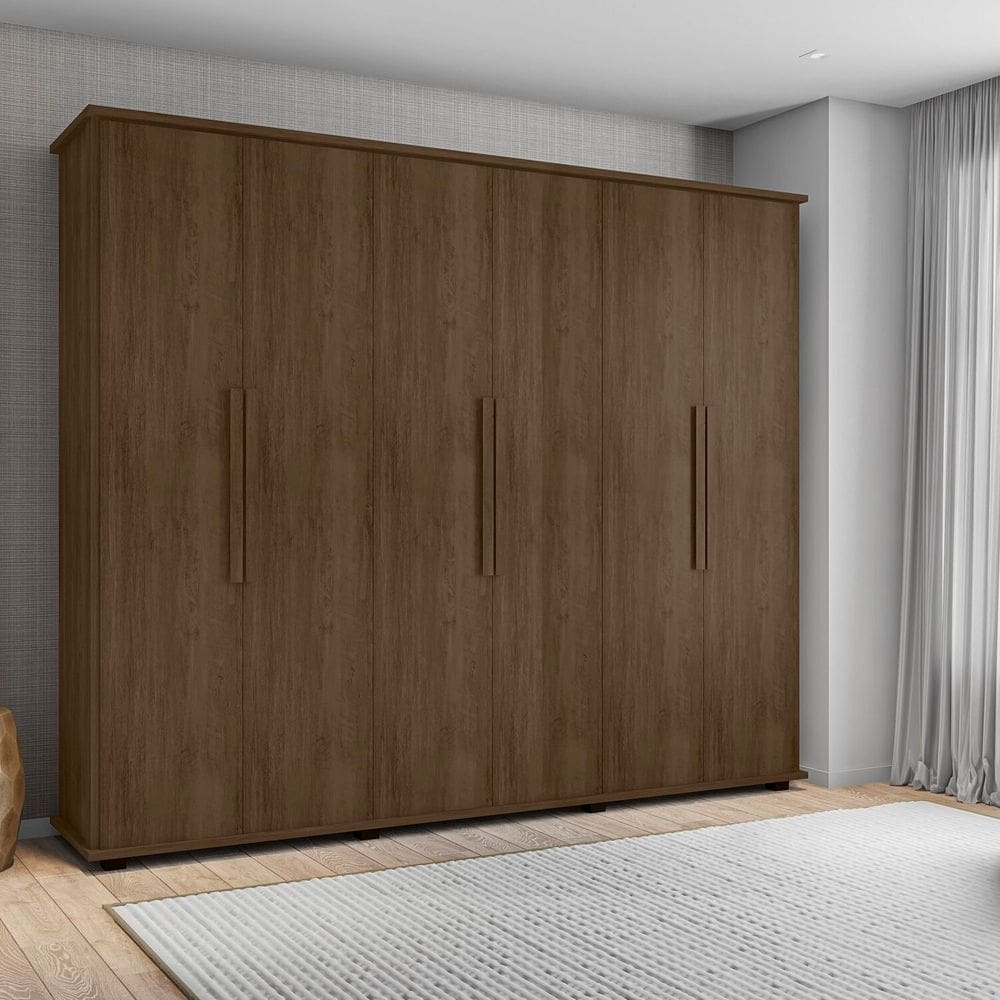 Guarda Roupa Casal 6 Portas e 4 Gavetas Canada Ii Freijó