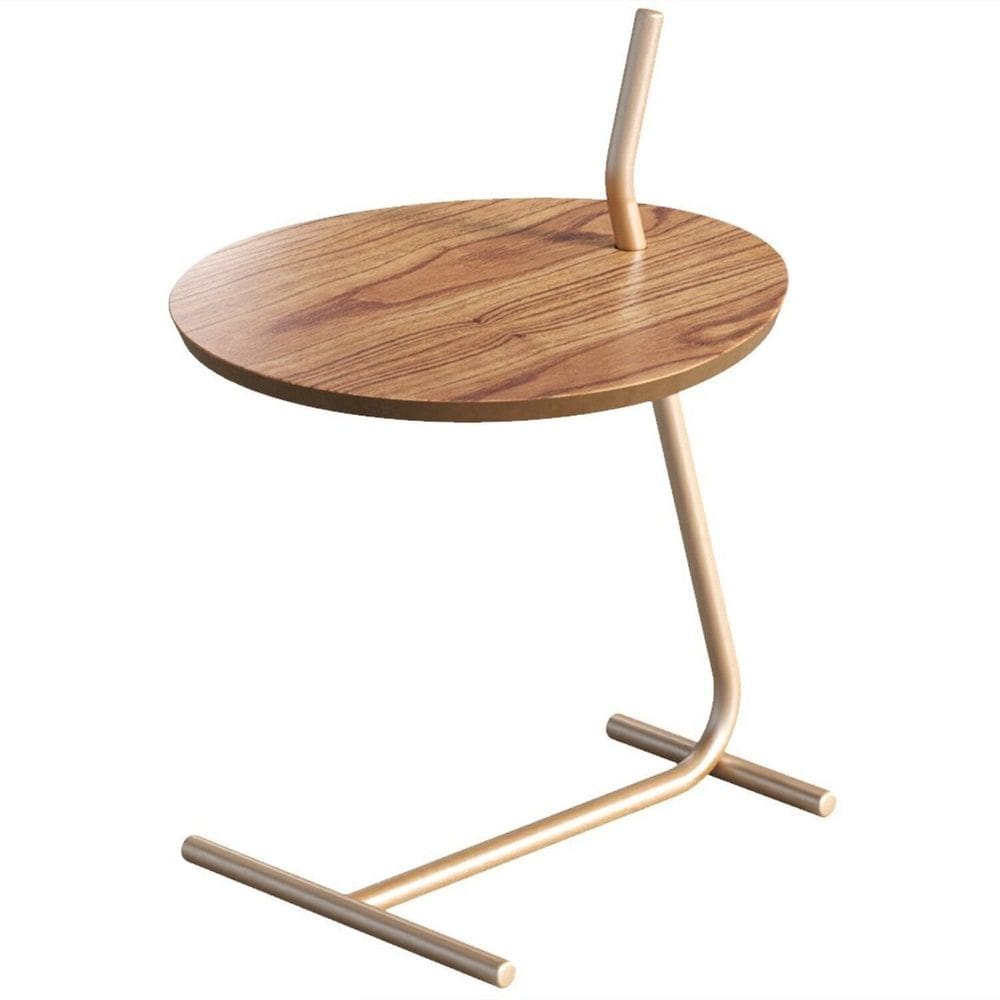 Mesa Lateral Leaf Slim 57,5x40x44,5cm Lamina Freijo Marrom