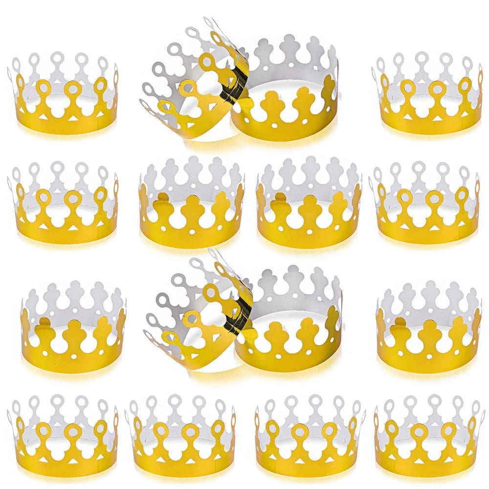 Pacote Party Paper Crowns ArtCreativity com 24 Gold Crown Kids