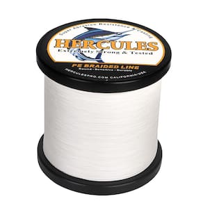Linha de pesca HERCULES trançada 12 fios 80 libras 500 m branca