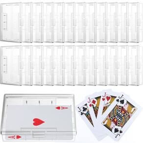 Estojo de cartas Skylety Clear Poker Box para cartas de 9,4 x 6,9 cm
