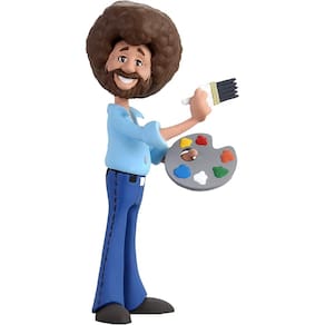 Boneco de ação NECA Bob Ross Toony Classics 6 com paleta