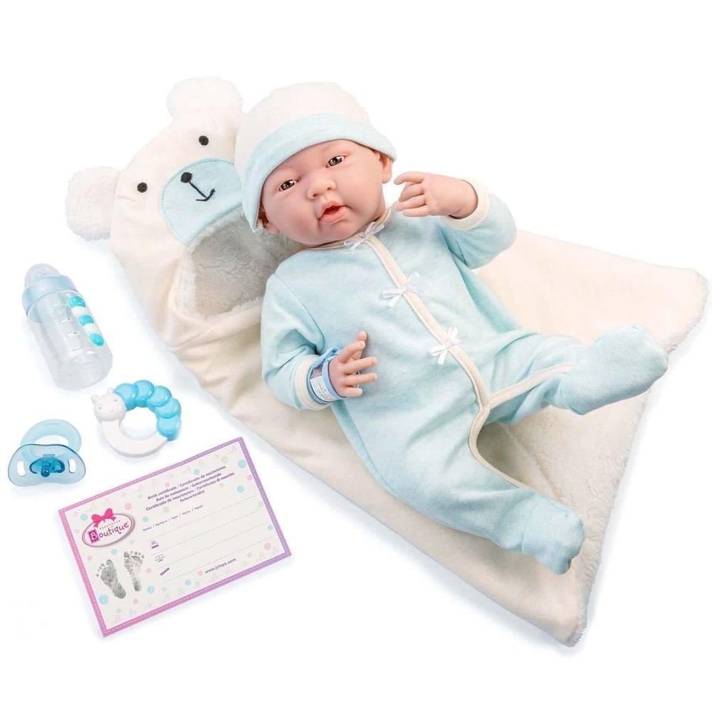 Boneca JC Toys La Newborn Nursery 15,5 cm com 8 acessórios