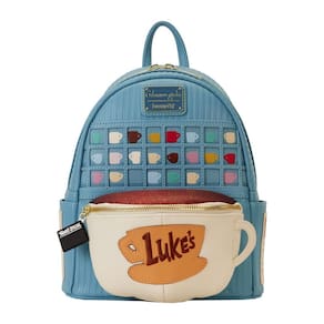 Bolsa de ombro Loungefly Gilmore Girls Luke`s Diner, caneca de café com cúpula