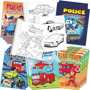 Livros para colorir ArtCreativity Police & Firefighter Kids x20