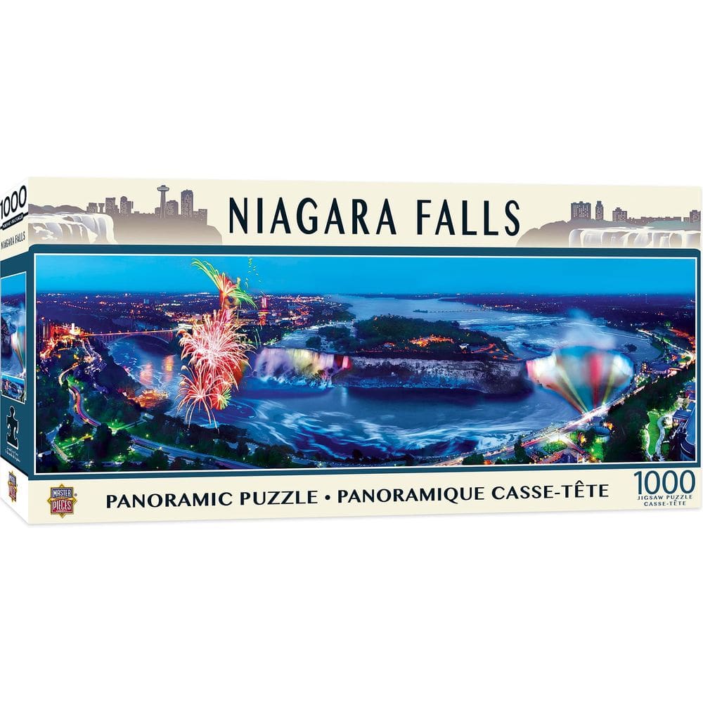 Obras-primas do quebra-cabeça Niagara Falls Panoramic 1000 unidades