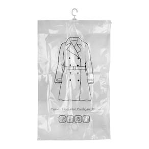 Saco À Vácuo Com Cabide Organiza Jaqueta Casaco 67Cm X 109Cm