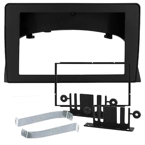 Moldura Painel 2 Din 7" Polegadas Fiat Palio, Siena, Strada, Weekend 1996 até 2005 Preto
