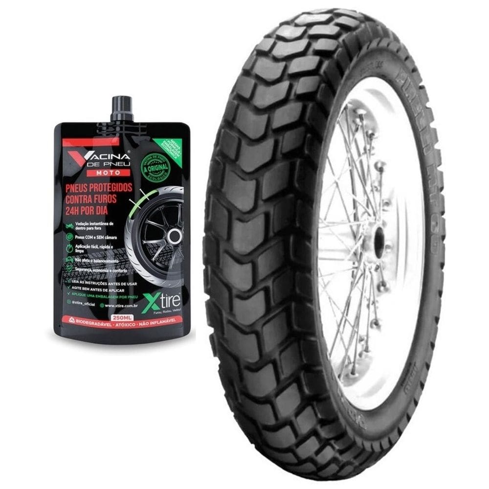 PNEU 110/90-17 PIRELLI MT60 TT 60P + REPARO TAPA FURO Xtire Xre 190 Bros 150 Bros 160