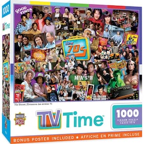 Quebra-cabeça MasterPieces Nostalgic 70`s Television 1000 unidades