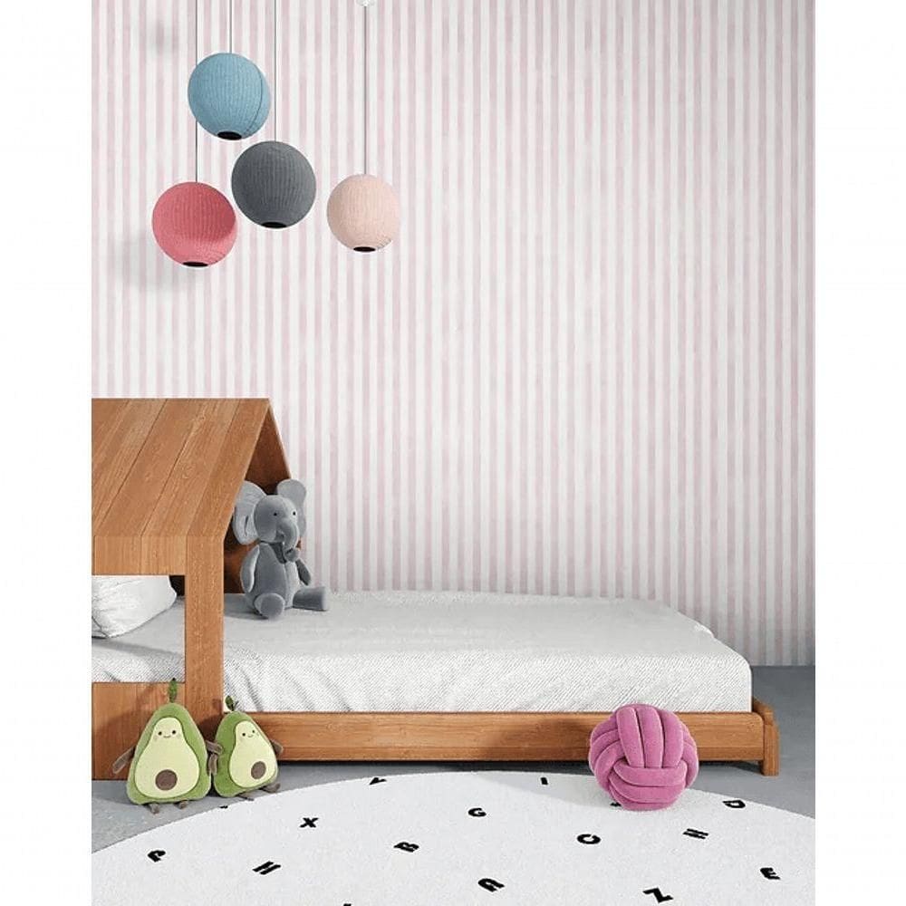 Papel De Parede Sonhos Listrado Rosa 4244 Papel De Parede Sonhos 4244