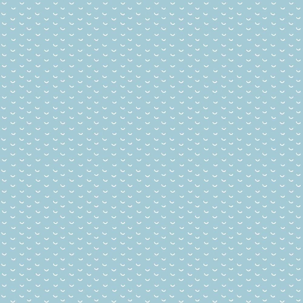 Papel De Parede Fofura Baby Desenhos De Passarinhos Azul Ff4017