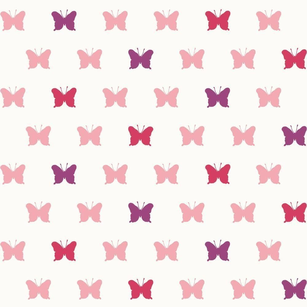 Papel De Parede Fofura Baby Borboletas Rosa Ff4056
