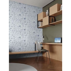 Papel De Parede Sonhos Gamer Azul E Branco 4252 Papel De Parede Sonhos 4252