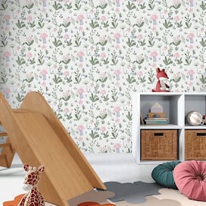 Papel De Parede Sonhos Cogumelo Verde 4214
