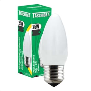 Kit 6 Lâmpadas Incandescente Vela 25W E27 Leitosa 110V