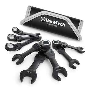 Conjunto de chaves DURATECH Stubby Flex-head Ratcheting 8 peças SAE